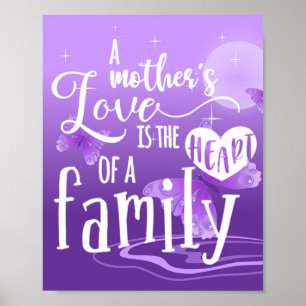 Een liefde voor moeder is het hart van een familie poster