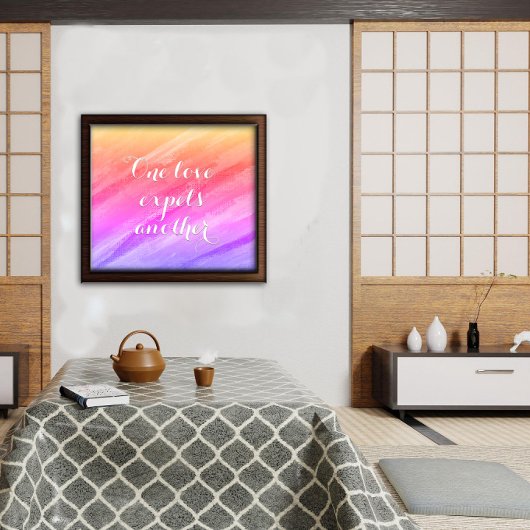 Een liefde zet een ander aanmoedigings-poster uit poster