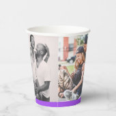 Een liefde zo sterk 33 jaar bij een paarse bruilof papieren bekers (Rechts)