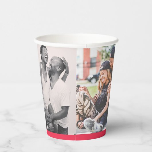 Een liefde zo sterk 40 jaar, ruby bruiloft rood wi papieren bekers (Rechts)