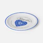 Een liefde zo sterk saffier bruiloft partij borden papieren bordje (Gekanteld)