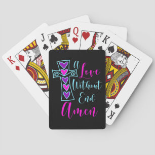 Een liefde zonder einde Amen Jezus geïnspireerd ci Pokerkaarten