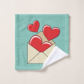 Een liefdesbrief bad handdoek (Wasdoekje)