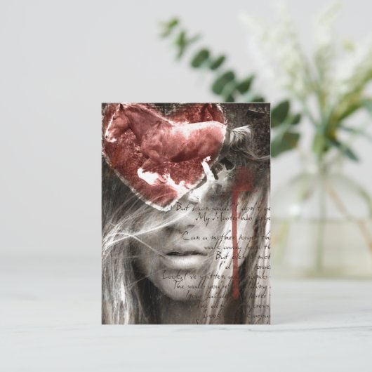 Een liefdesbrief briefkaart (Staand voorkant)