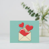 Een liefdesbrief briefkaart (Staand voorkant)