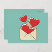 Een liefdesbrief briefkaart (Voorkant / Achterkant)