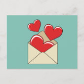 Een liefdesbrief briefkaart (Voorkant)