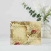 Een  liefdesbrief briefkaart (Staand voorkant)