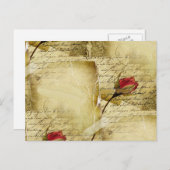 Een  liefdesbrief briefkaart (Voorkant / Achterkant)