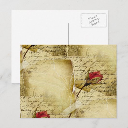 Een liefdesbrief briefkaart (Voorkant / Achterkant)