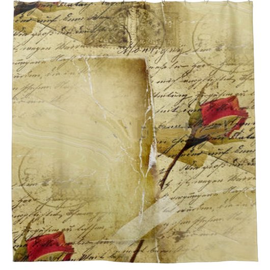 Een  liefdesbrief douchegordijn (Voorkant)