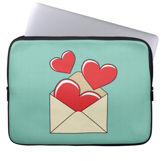 Een liefdesbrief laptop sleeve (Voorkant)