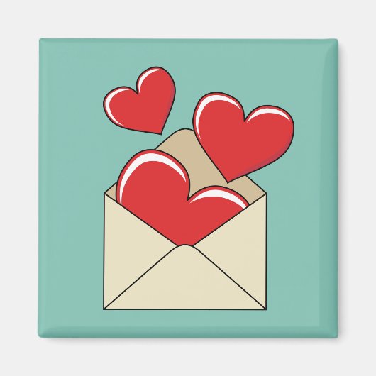 Een liefdesbrief magneet (Voorkant)