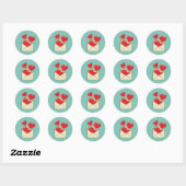 Een liefdesbrief ronde sticker (Vel)