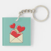 Een liefdesbrief sleutelhanger (Achterkant)