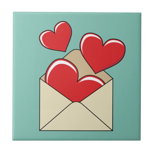 Een liefdesbrief tegeltje (Voorkant)