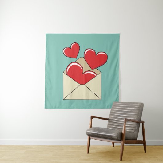Een liefdesbrief wandkleed (In situ)