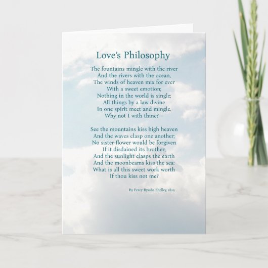 Een liefdesgedicht kaart (Voorkant)