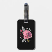 Een liefdeshart met lippen en vleugels die worden  bagagelabel (Achterkant verticaal)