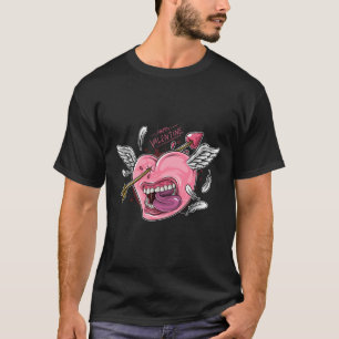 Een liefdeshart met lippen en vleugels die worden t-shirt