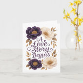 Een liefdesverhaal begint met een bruiloft kaart (Gele Bloem)