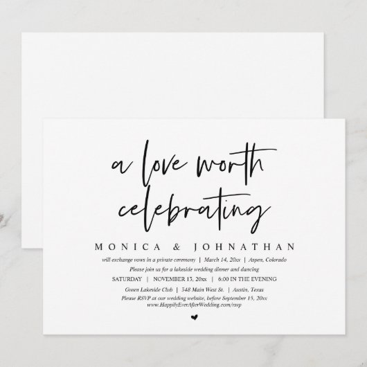 Een liefdeswedstrijd, weddenschap kaart (Voorkant / Achterkant)