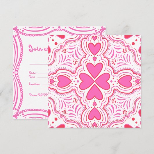 Een liefdevol feest kaart (Voorkant / Achterkant)