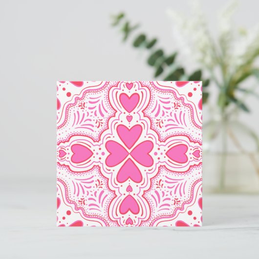 Een liefdevol feest kaart (Staand voorkant)