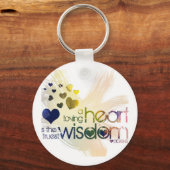 een liefdevol hart is de meest ware wijsheid sleutelhanger (Voorkant)