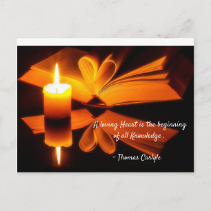 Een liefdevol hart is het begin van alle kennis. briefkaart