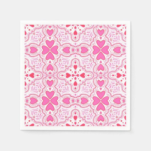 Een liefdevol hart servet (Voorkant)
