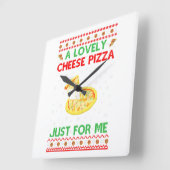 Een liefdevol Shirt van Pizza, alleen maar Funny K Vierkante Klok (Hoek)