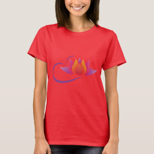 Een liefdevolle damesdress in Yoga-design T-shirt