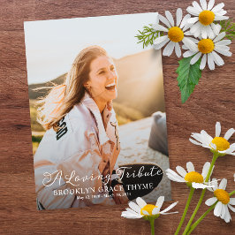 Een liefdevolle foto-Memorial Programma