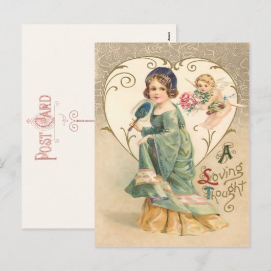 Een liefdevolle gedachte Valentijn Briefkaart (Voorkant / Achterkant)