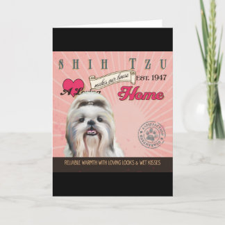 Een liefdevolle Shih Tzu maakt ons huis thuis Feestdagen Kaart