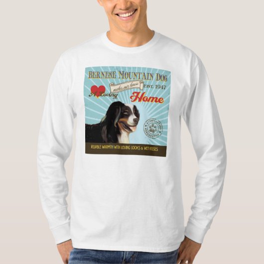 Een liefhebbende Bernese Mountain Dog maakt ons hu T-shirt (Voorkant)