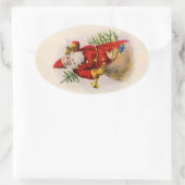 Een liefhebbende groet van de Kerstman Ovale Sticker (Tas)