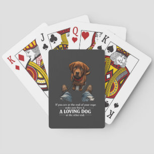 Een liefhebbende hond is nodig als je aan het eind pokerkaarten