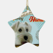 Een liefhebbende mini Schnauzer maakt ons huis thu Keramisch Ornament (Rechts)