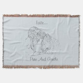 Een liefhebbende tekening van een meisje dat een k deken (Voorkant)