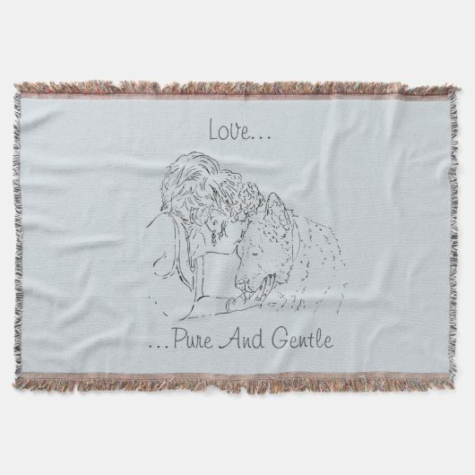 Een liefhebbende tekening van een meisje dat een k deken (Voorkant)