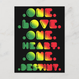 ÉÉN LIEFJE, ÉÉN HART, ÉÉN BESTEMMING. BRIEFKAART