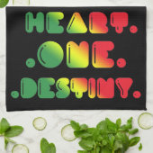 ÉÉN LIEFJE, ÉÉN HART, ÉÉN BESTEMMING THEEDOEK (Gevouwen)