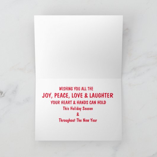 Een liefje- en aanbestedingsfeestdag feestdagen kaart (Binnen)