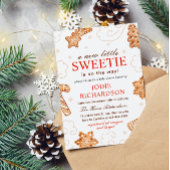 Een liefje is onderweg met kerstkoekje Baby shower Kaart