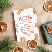 Een liefje is onderweg met kerstkoekje Baby shower Kaart