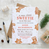 Een liefje is onderweg met kerstkoekje Baby shower Kaart