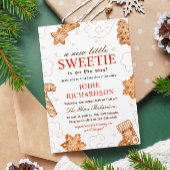 Een liefje is onderweg met kerstkoekje Baby shower Kaart