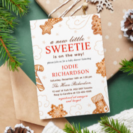 Een liefje is onderweg met kerstkoekje Baby shower Kaart